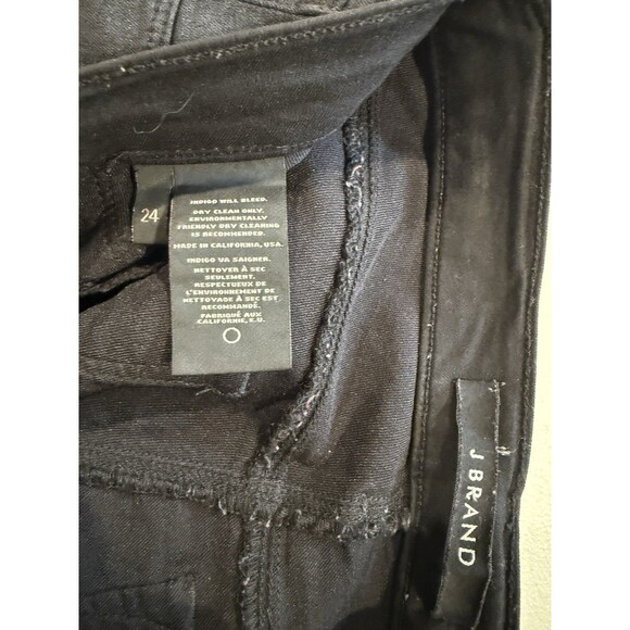 J Brand Pants Womens 25" Navy Super Skinny Jegging Coated Texture Punk Stretch - Picture 3 of 7